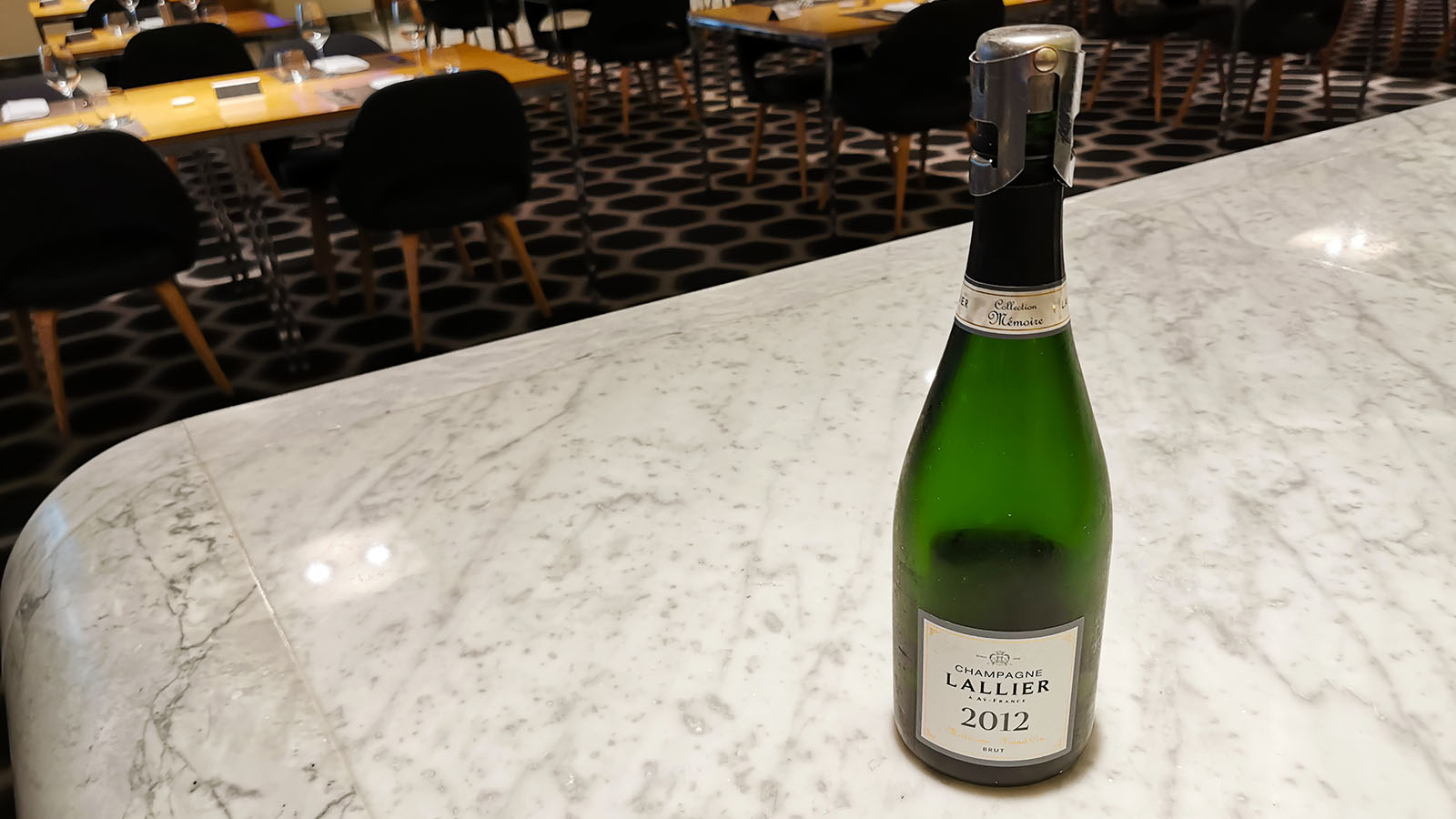 Lallier in the Qantas Los Angeles International First Lounge