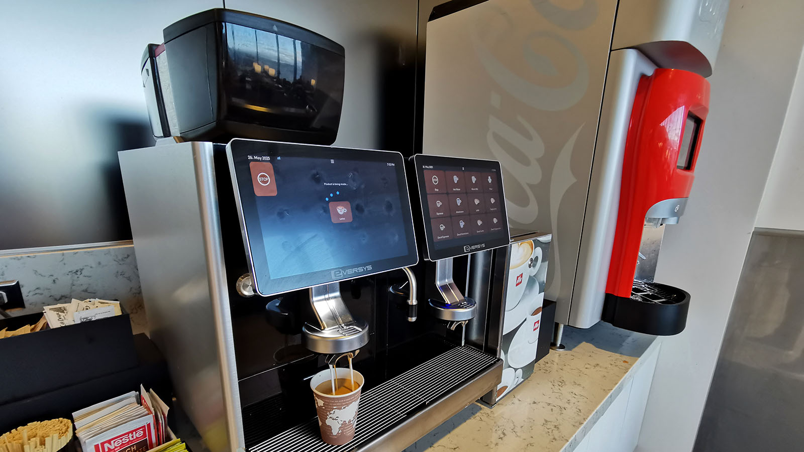 Coffee machine in the United Club (E), San Francisco