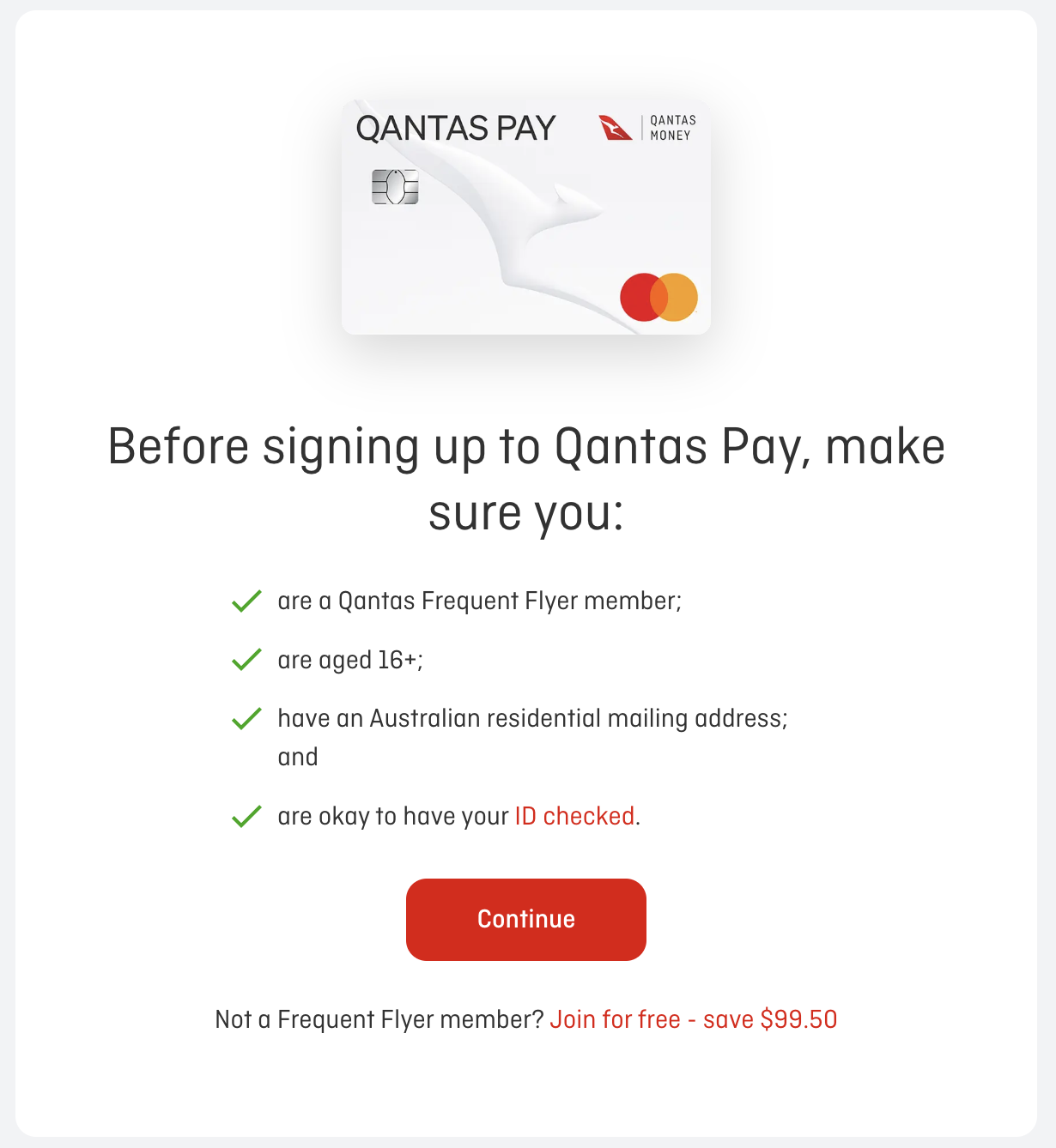 Qantas Pay Card