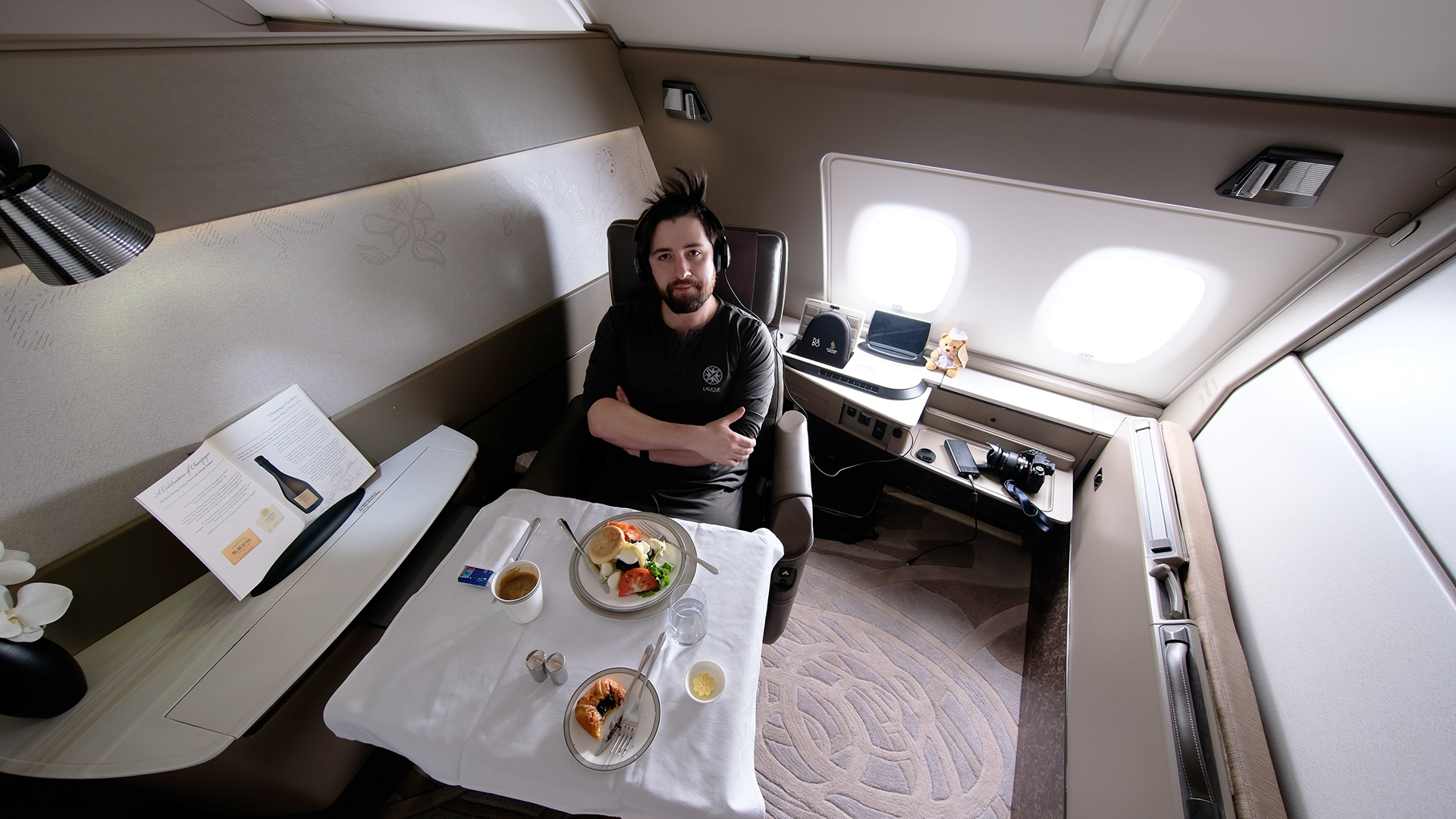 Singapore Airlines First Class Suites and pyjamas