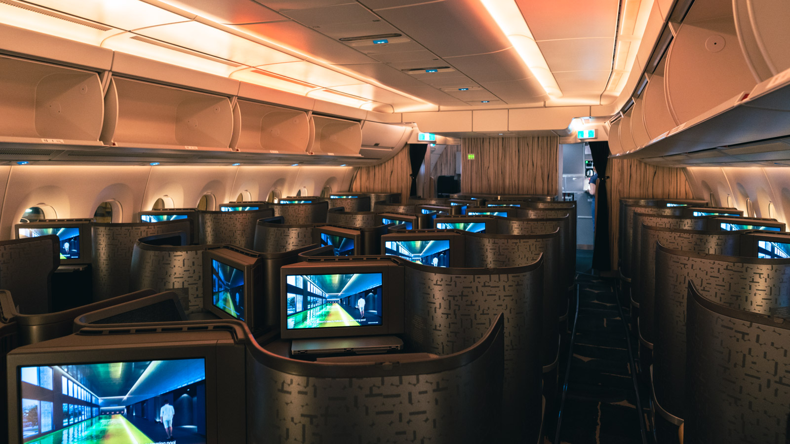 China Airlines A350 Business cabin back