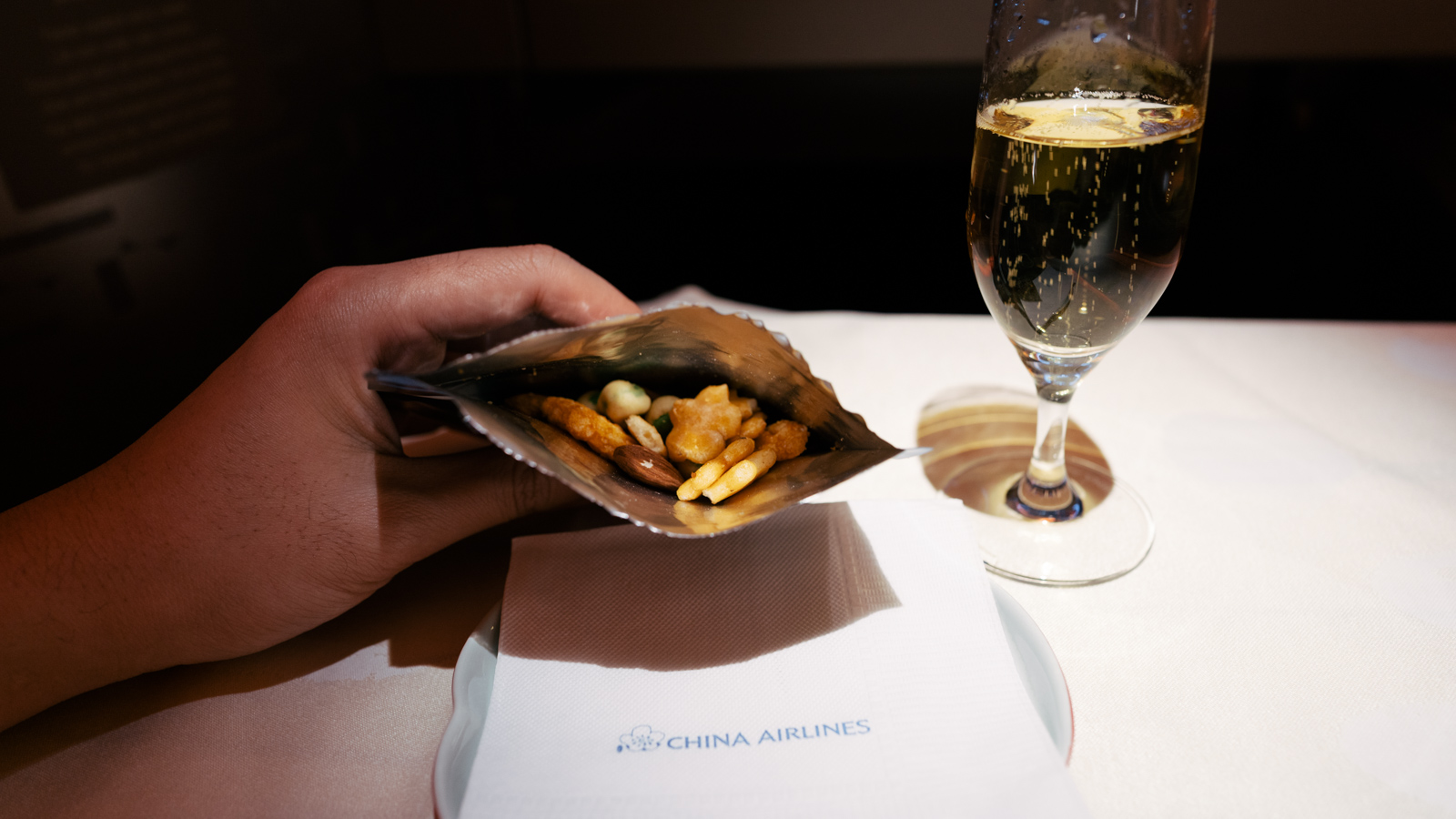 China Airlines A350 Business snacks