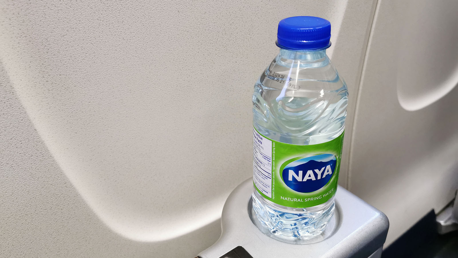 Bottled beverage in Air Canada Bombardier CRJ900 Business Class