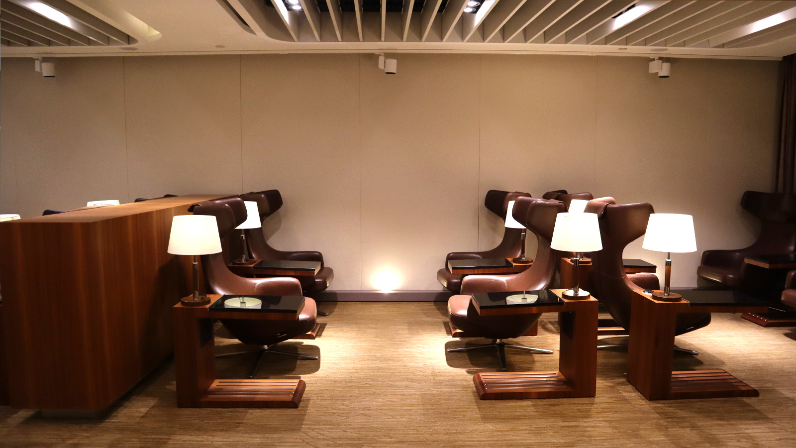 Cluster seats in Singapore Airlines SilverKris First Class Lounge in Melbourne