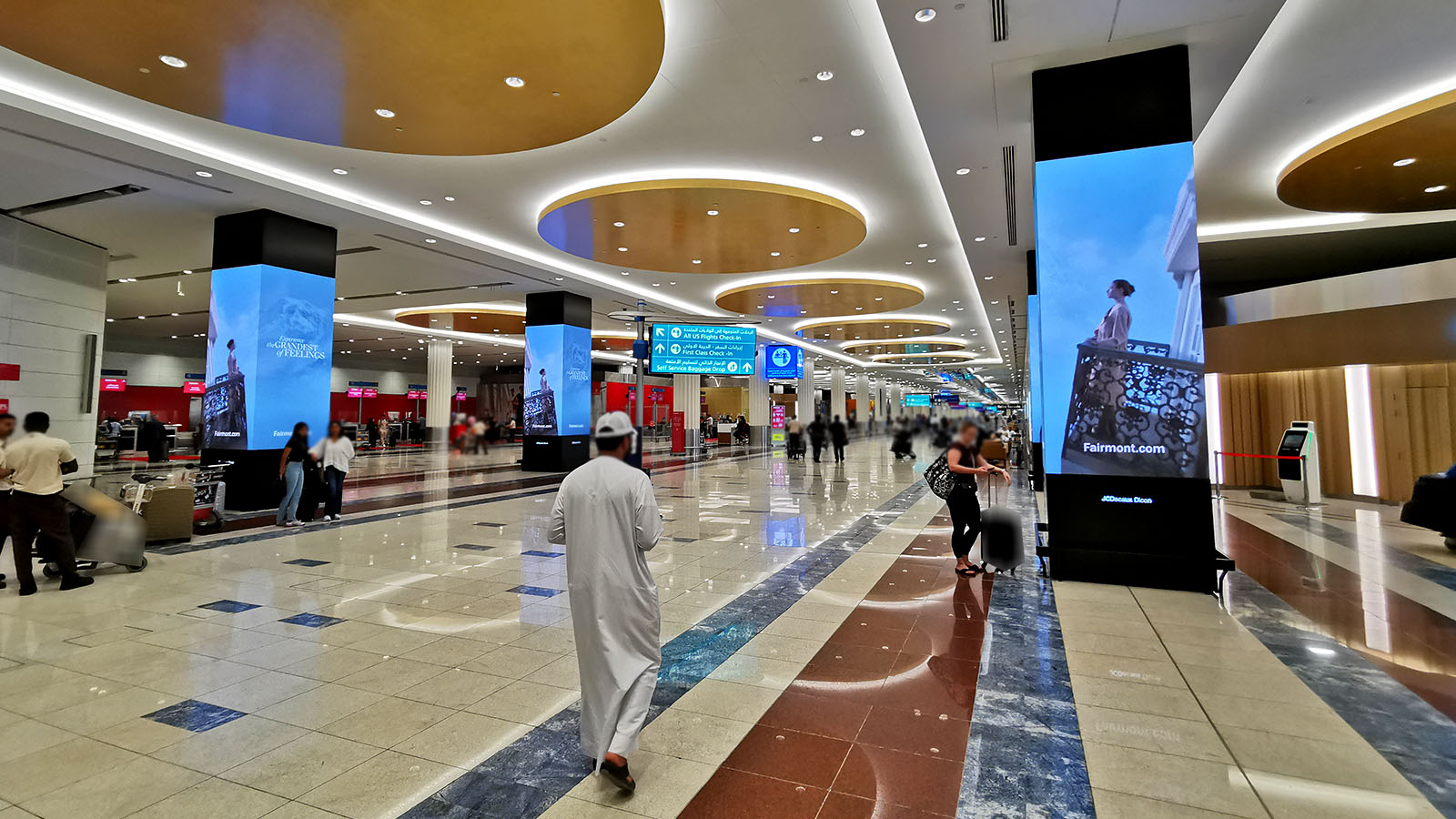 Passport control flying Emirates Airbus A380 Economy