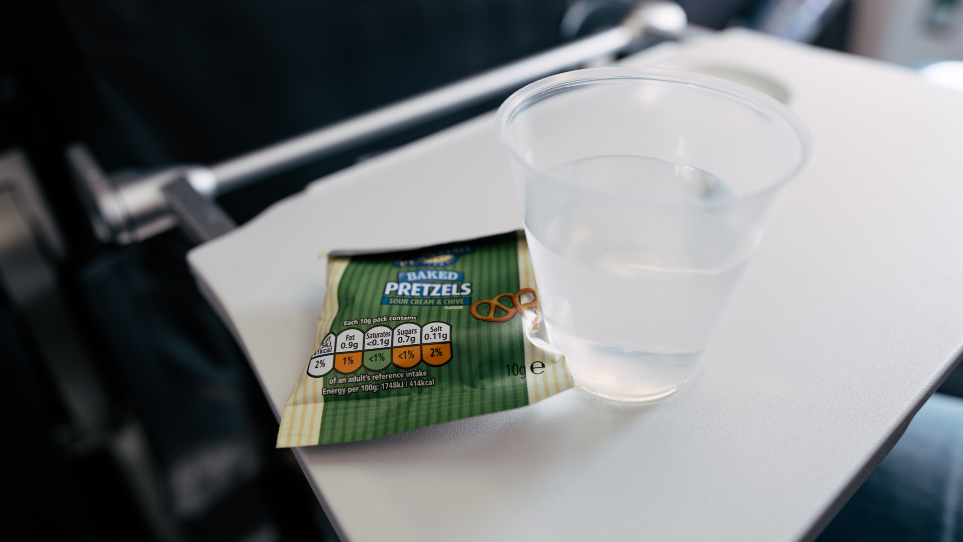 British Airways A320neo Economy snack