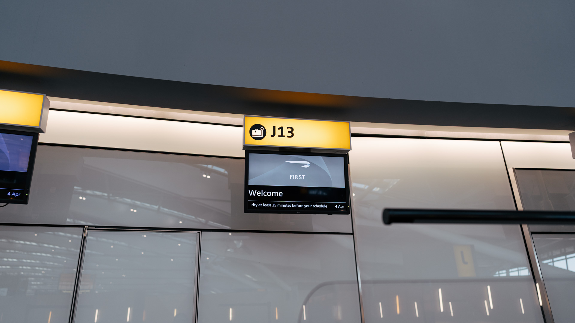 British Airways First Wing check-in