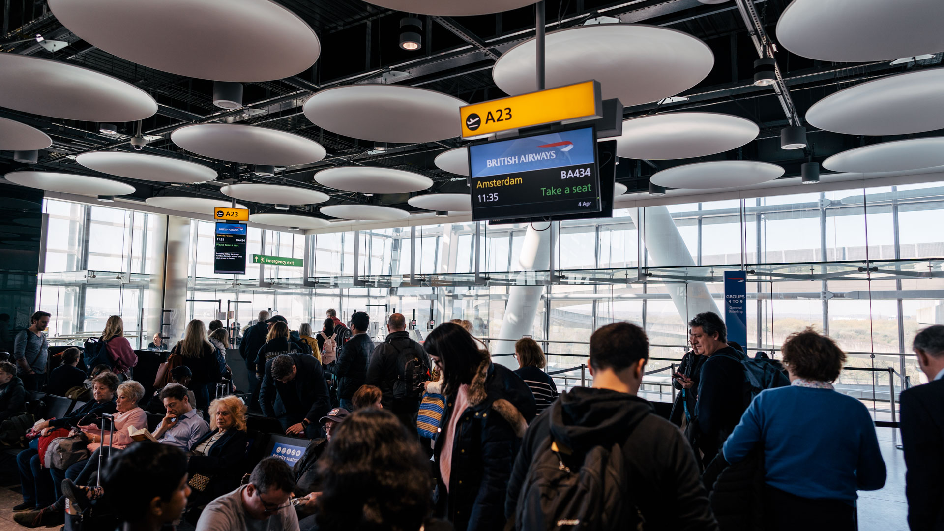 British Airways A320neo Economy gate