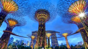 Gardens by the Bay and Marina Bay Sands, Singapore