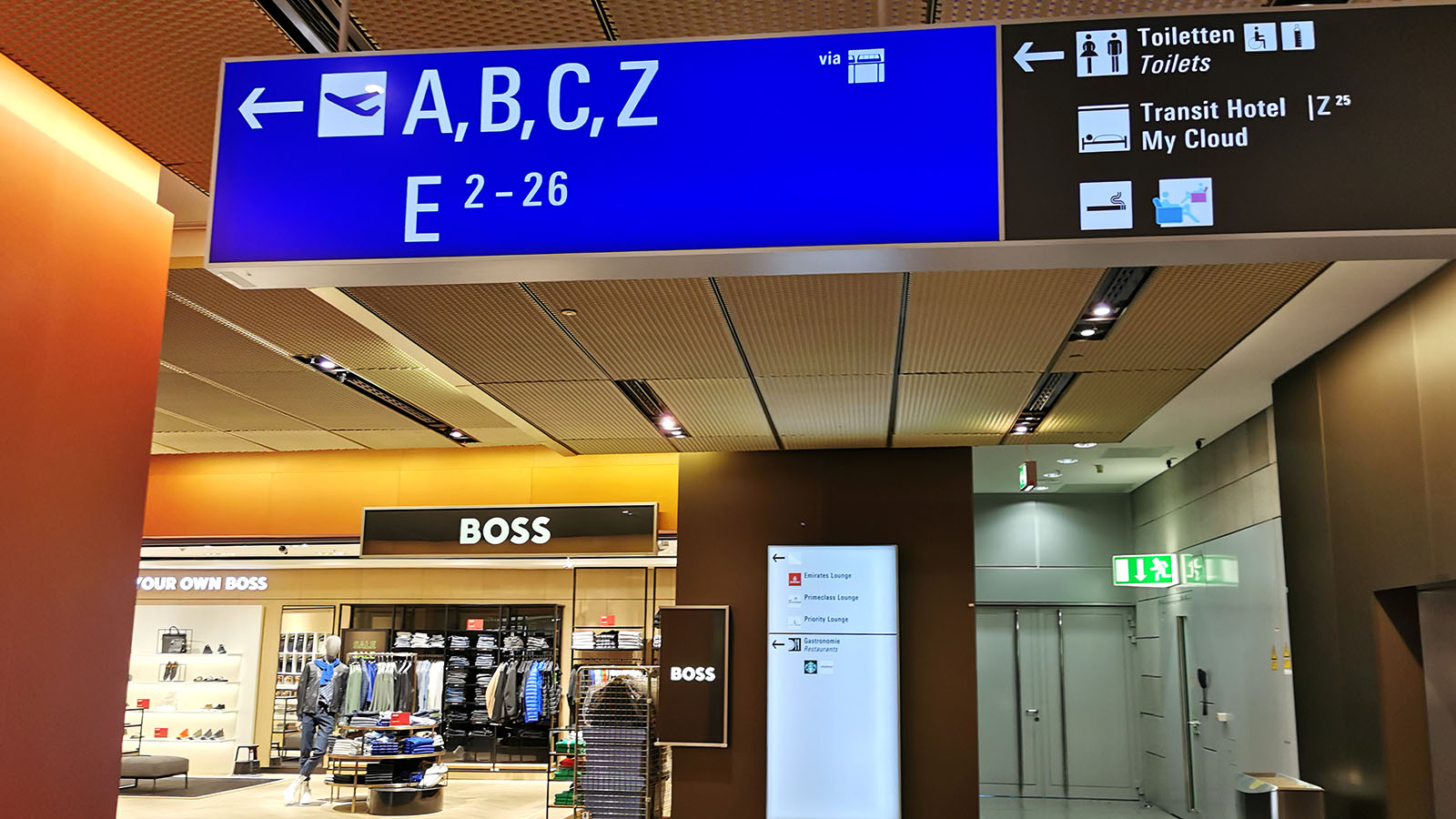 Departure terminal at Frankfurt Airport