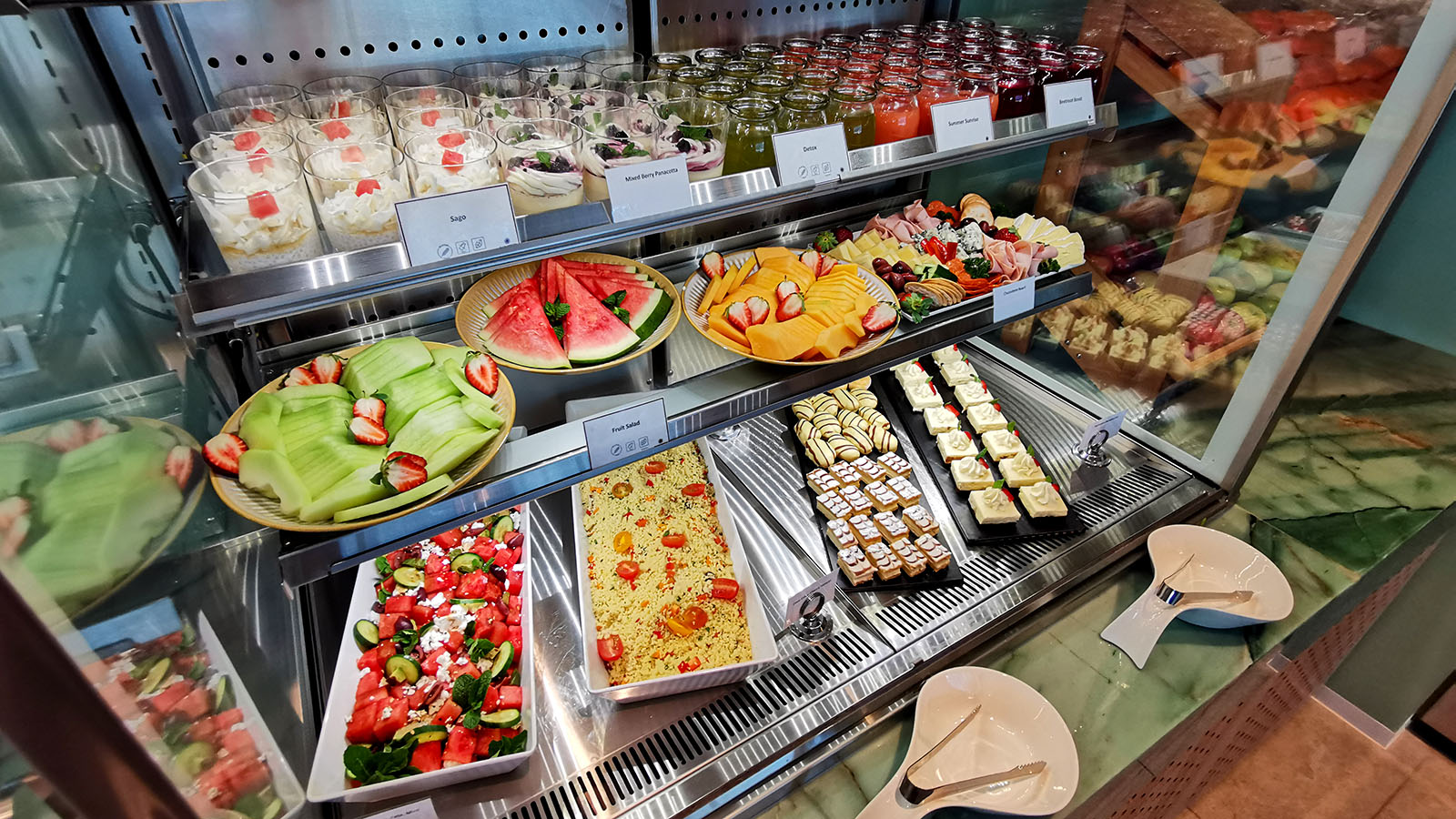 Chilled food in the Plaza Premium Lounge, Adelaide