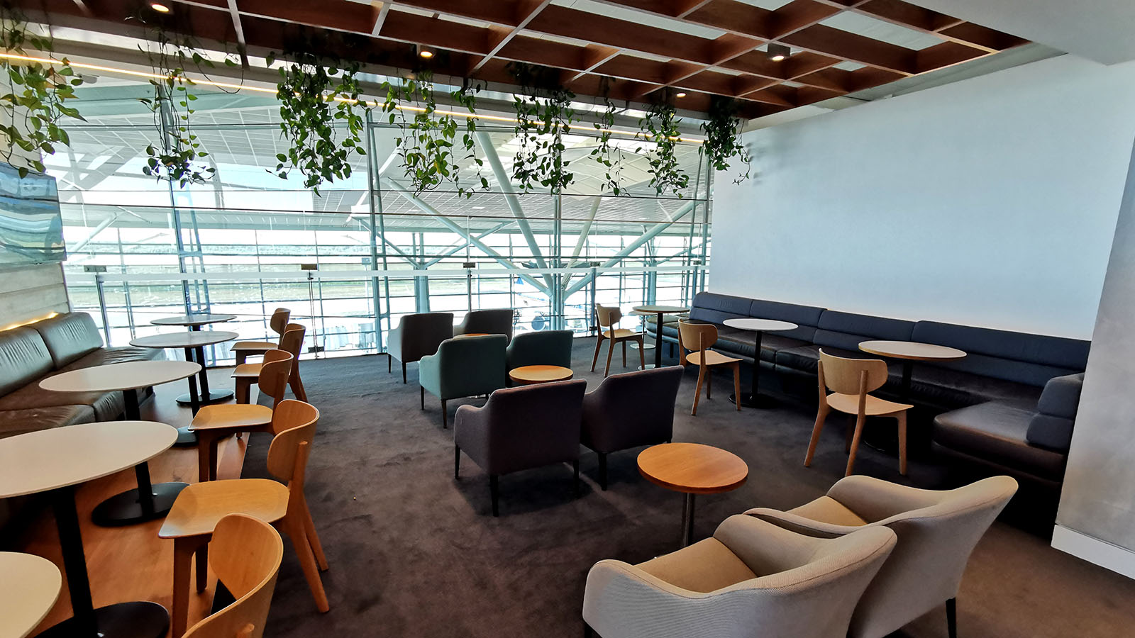 Quiet place in the Qantas International Lounge, Brisbane