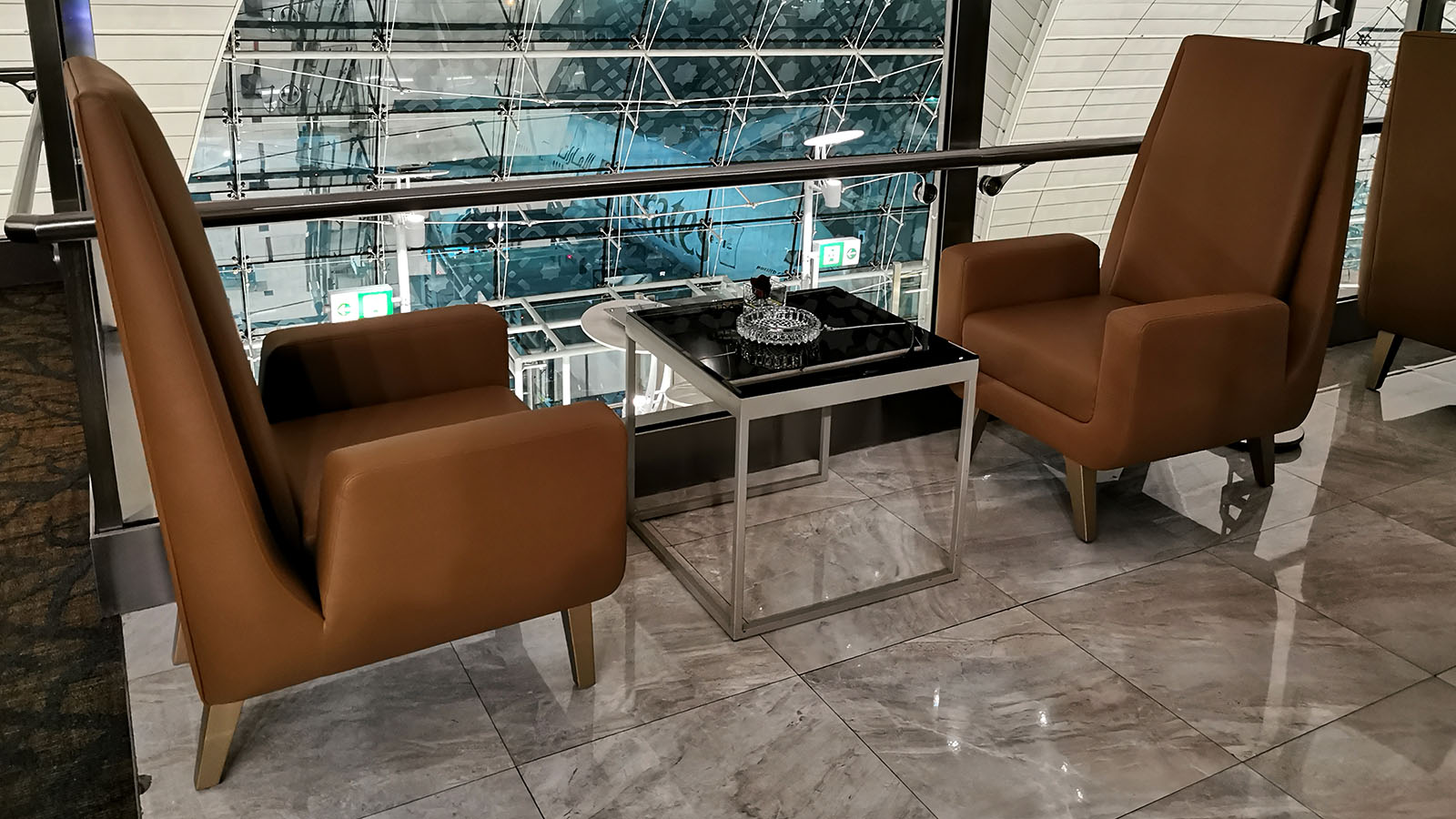 Cigar zone in the Emirates Business Class Lounge Dubai T3, Concourse B