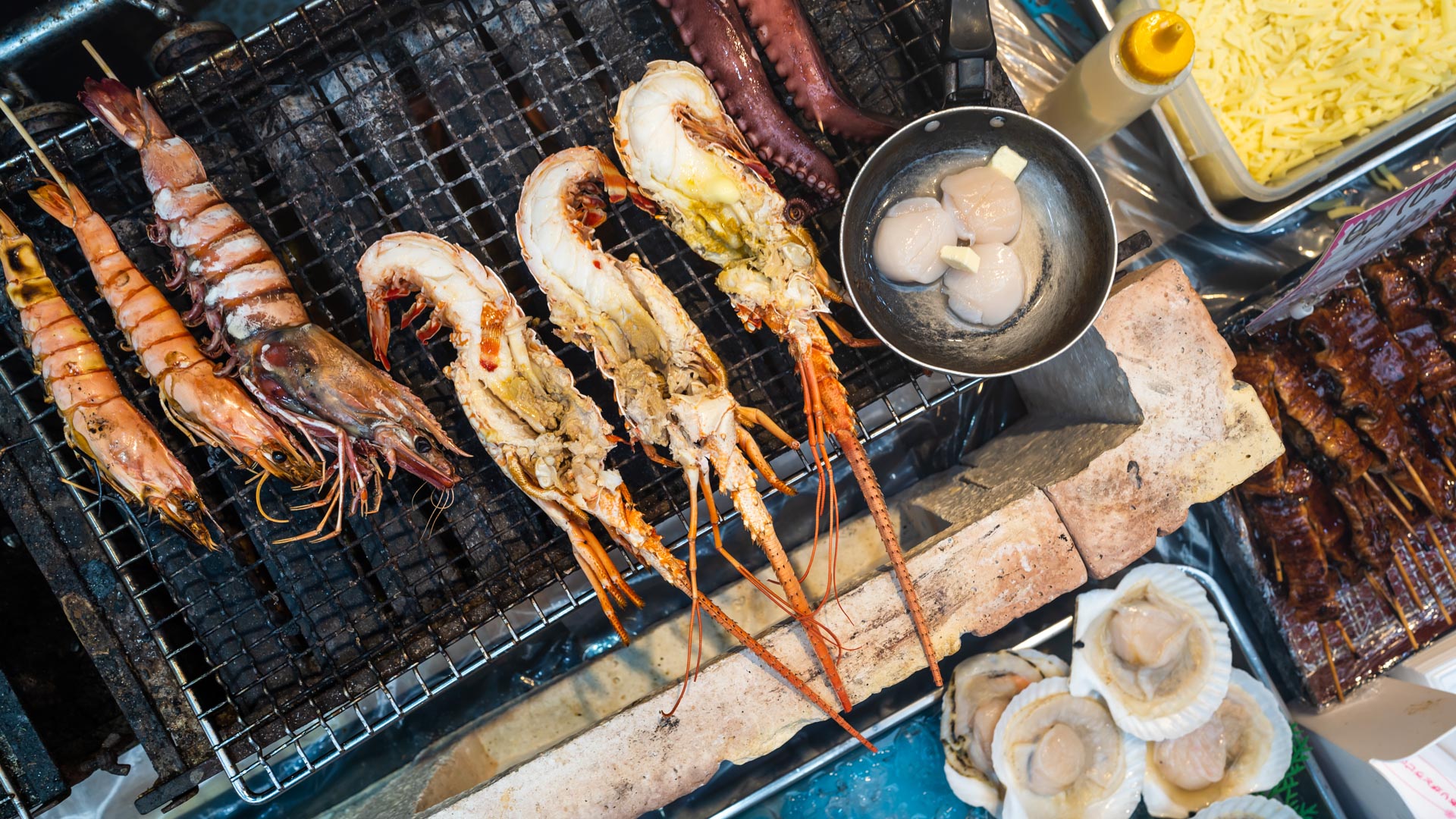 Osaka fish market grill