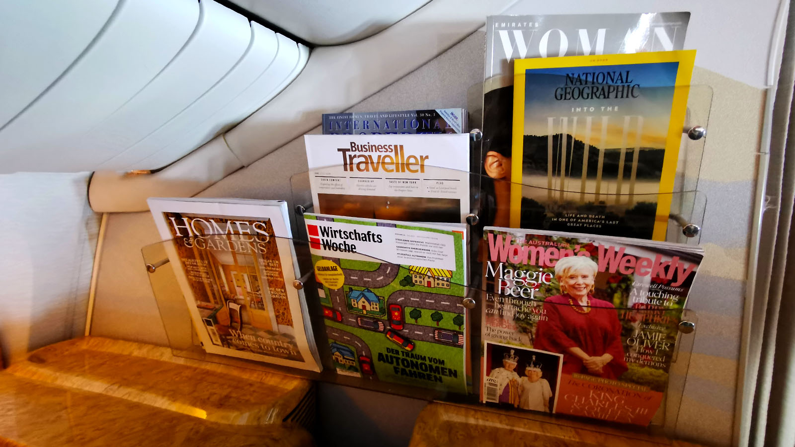 Magazines in Emirates Boeing 777 Business Class