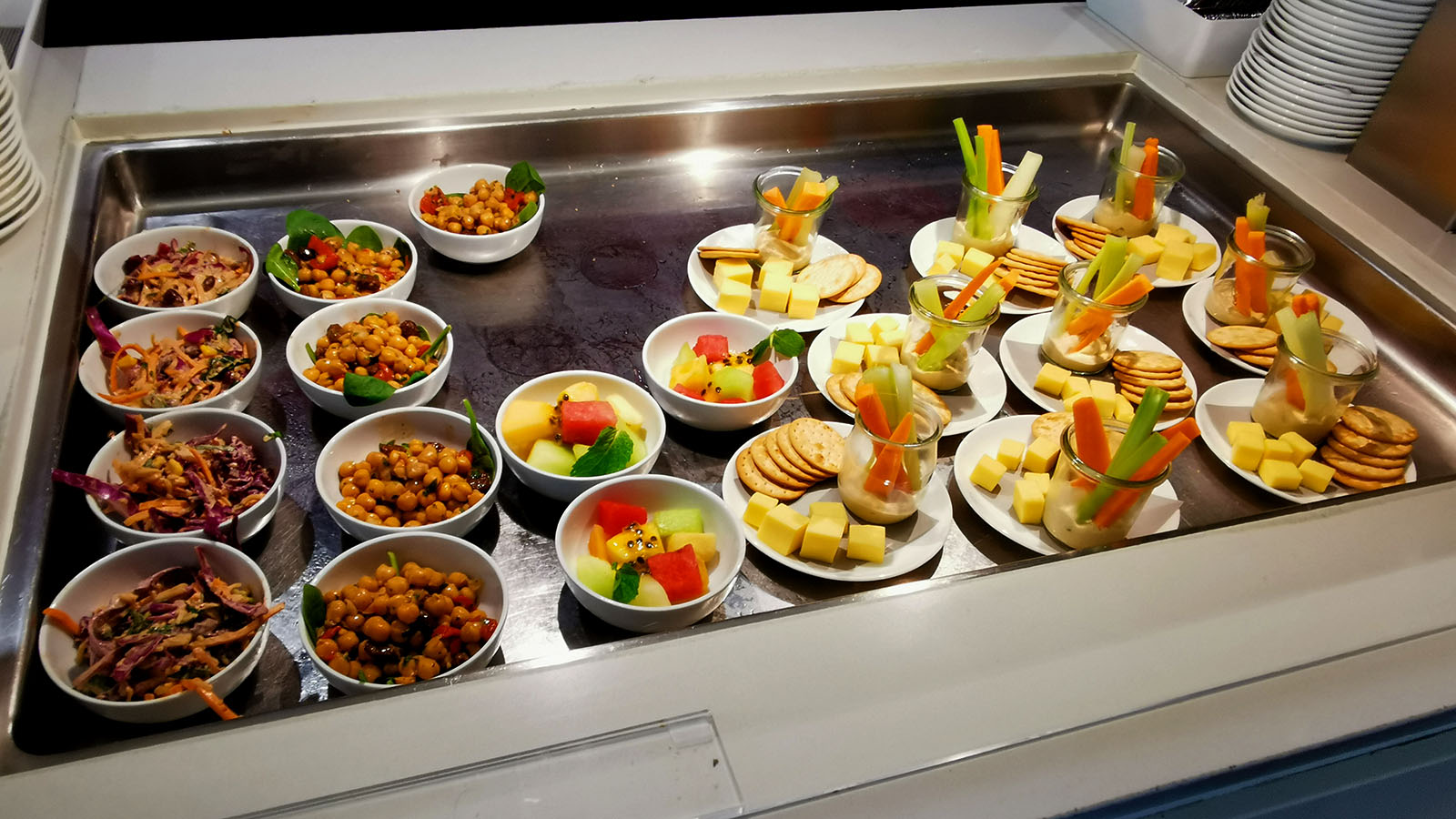 Snacks in the Qantas Club, Adelaide