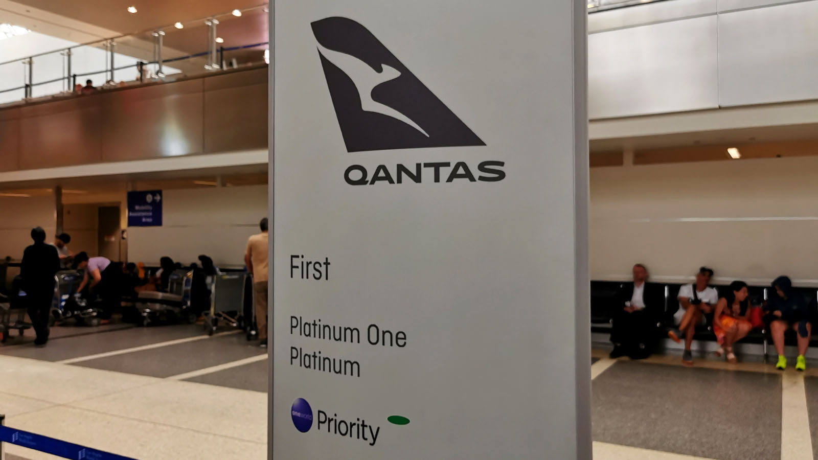 Priority line for Qantas Airbus A380 First