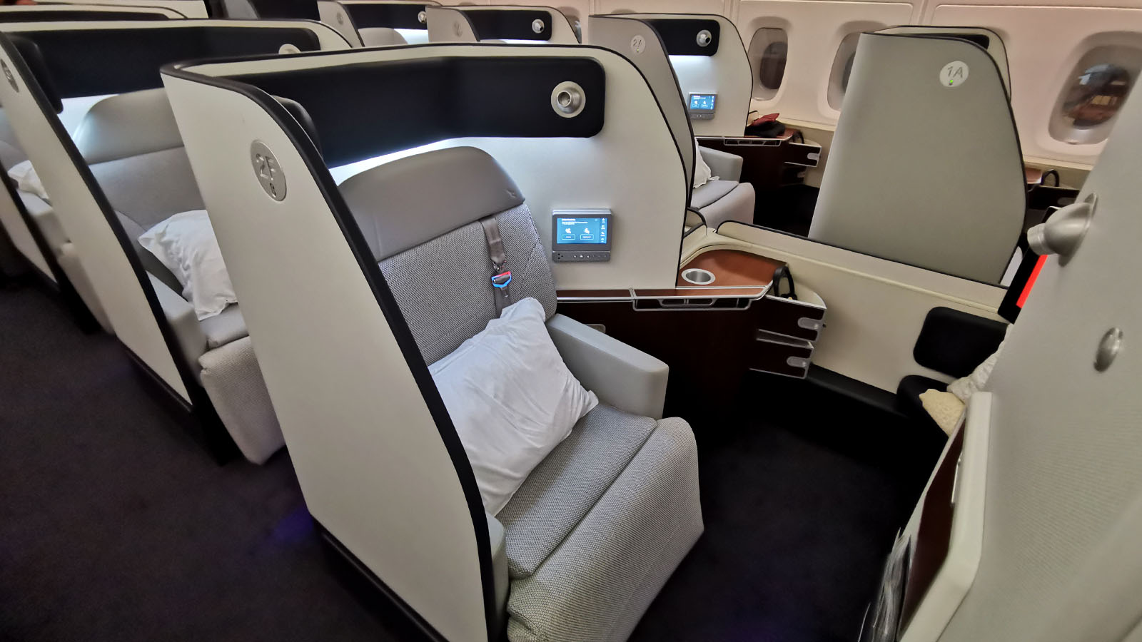 Seating in Qantas Airbus A380 First