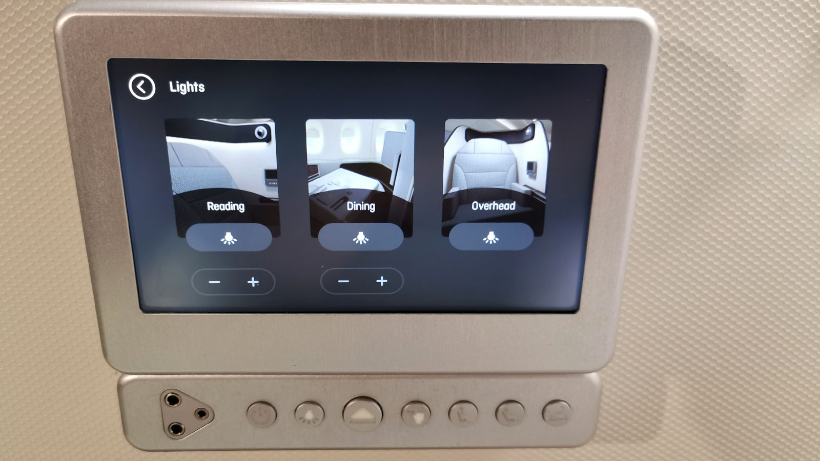 Touchscreen in Qantas Airbus A380 First