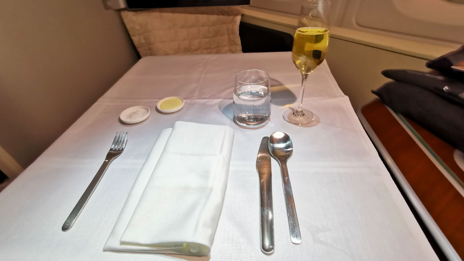 Set for supper in Qantas Airbus A380 First