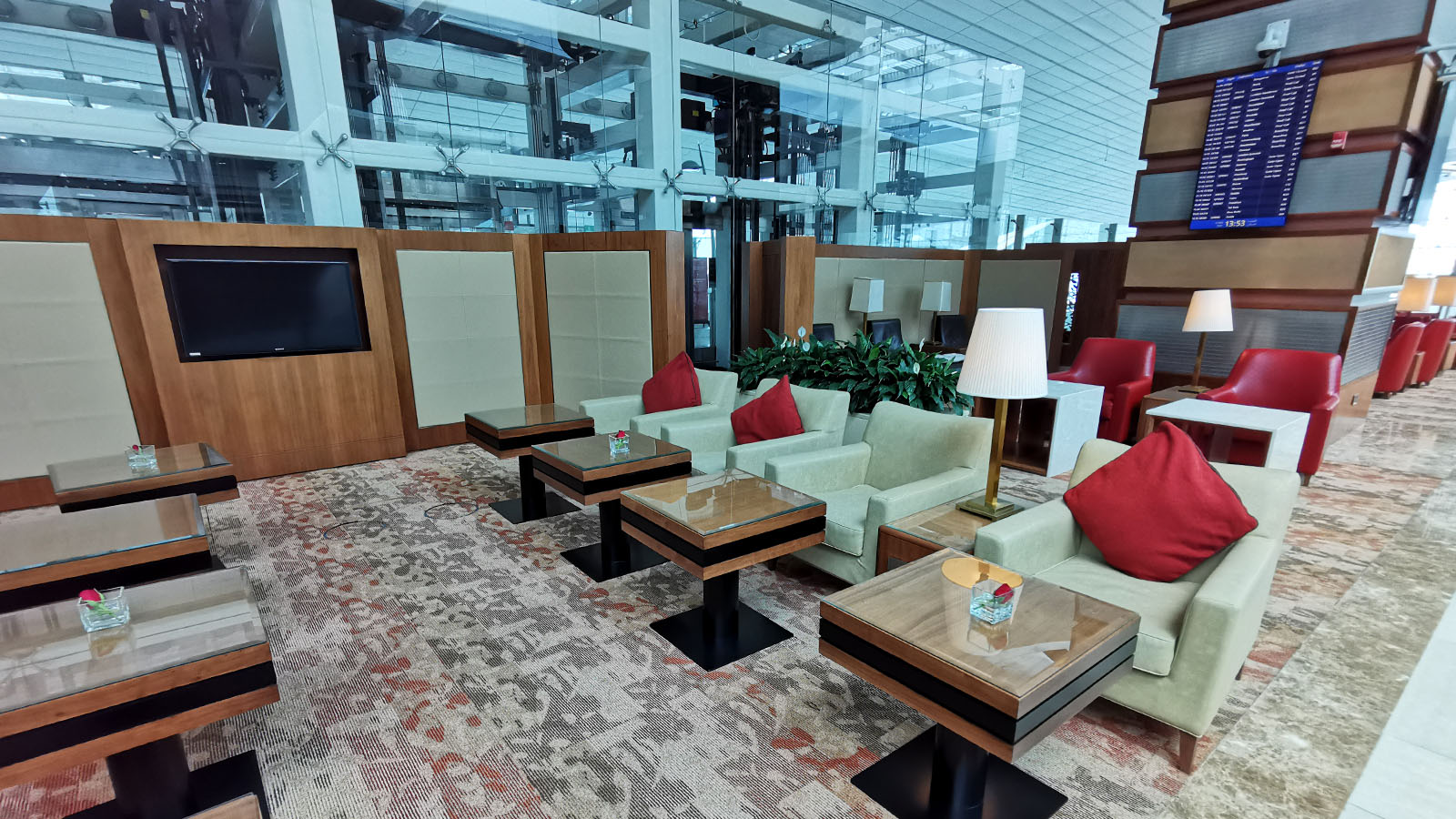 Chairs in the Emirates Business Class Lounge, Dubai Concourse A