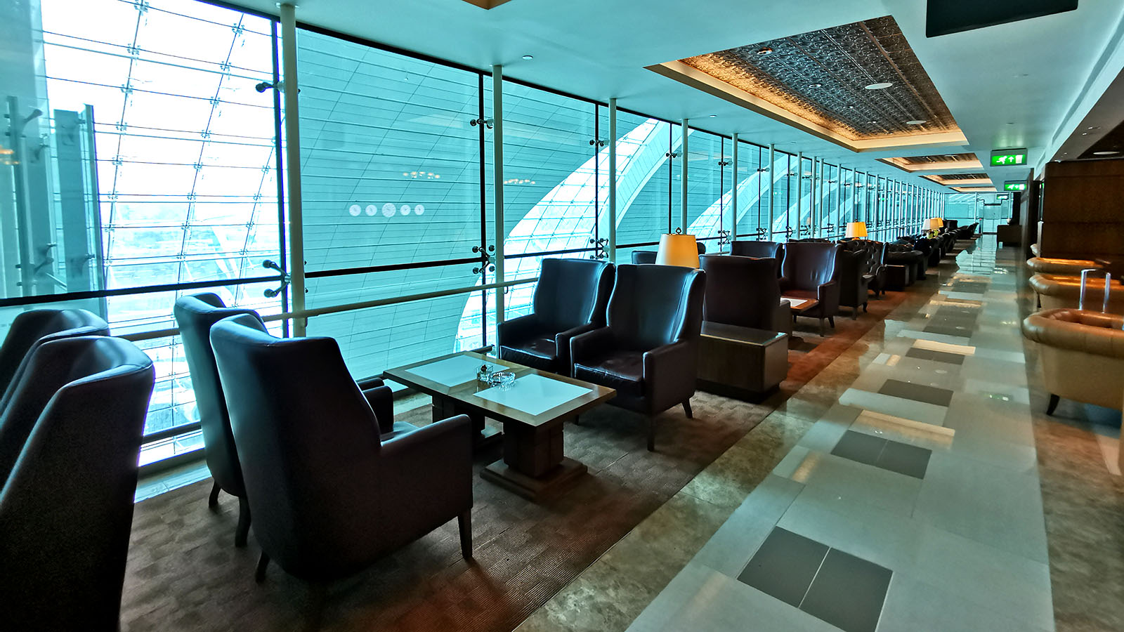 Cigar zone in the Emirates Business Class Lounge, Dubai Concourse A