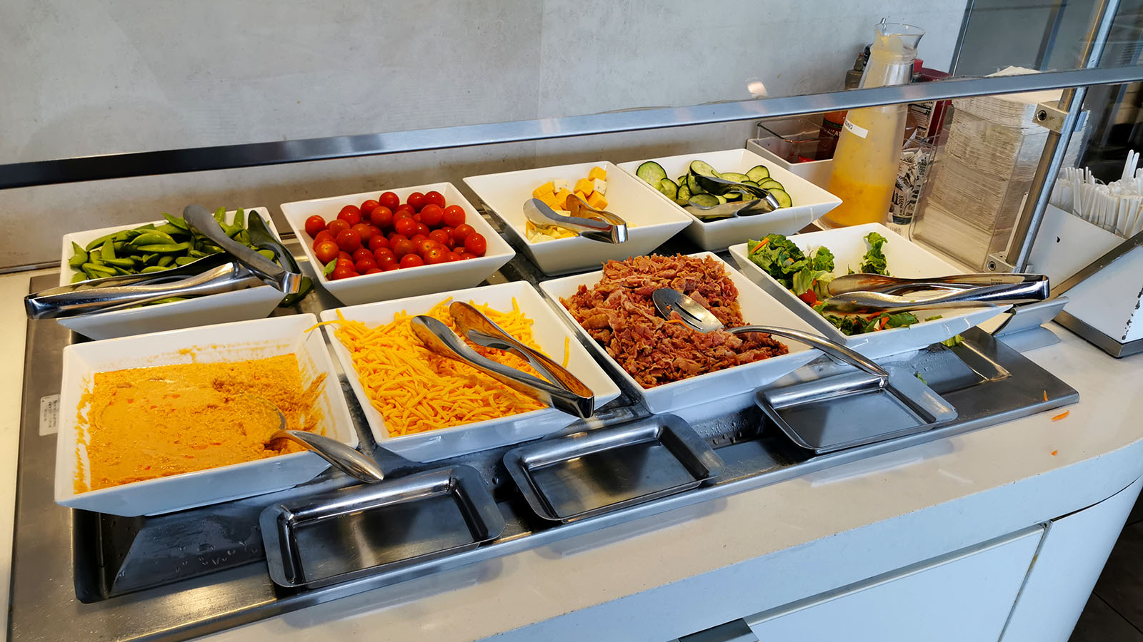 Salad in the American Airlines Admirals Club, Los Angeles