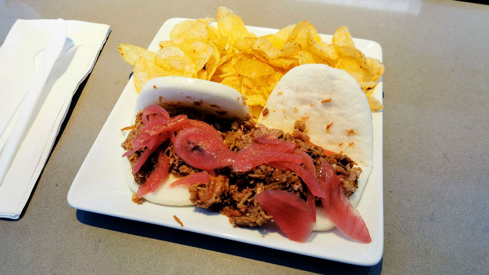 Meal in the American Airlines Admirals Club, Los Angeles