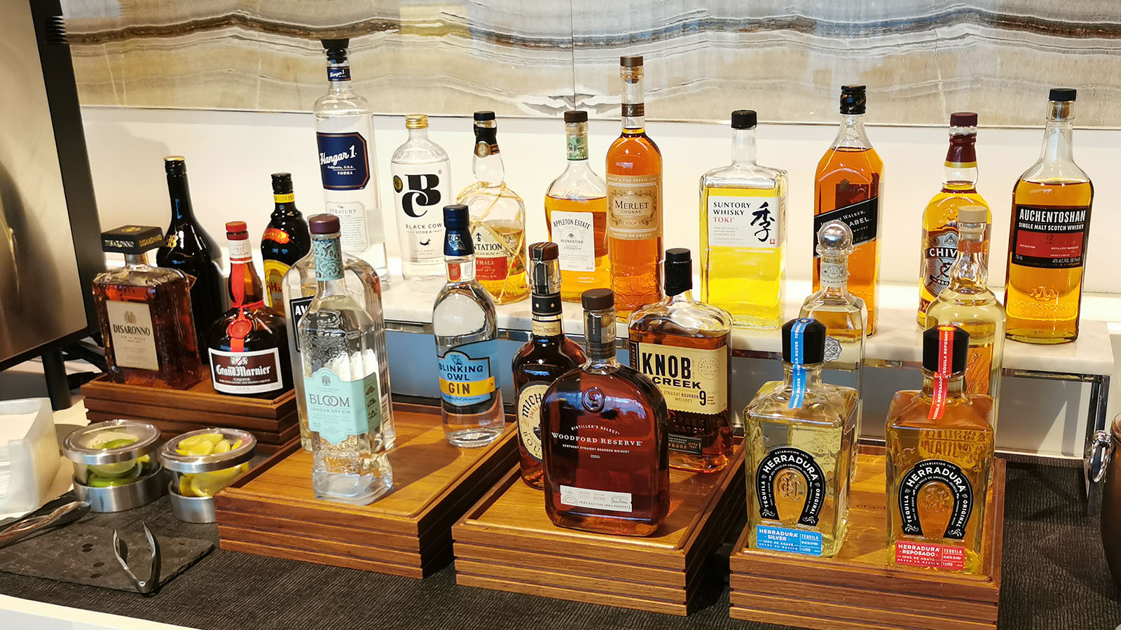 Liquor in the Star Alliance Lounge (First Class), Los Angeles