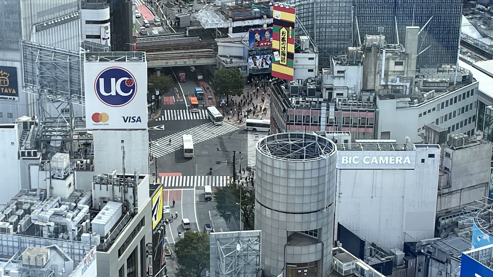 Virgin Australia Hotel Indigo Shibuya Crossing Aerial View