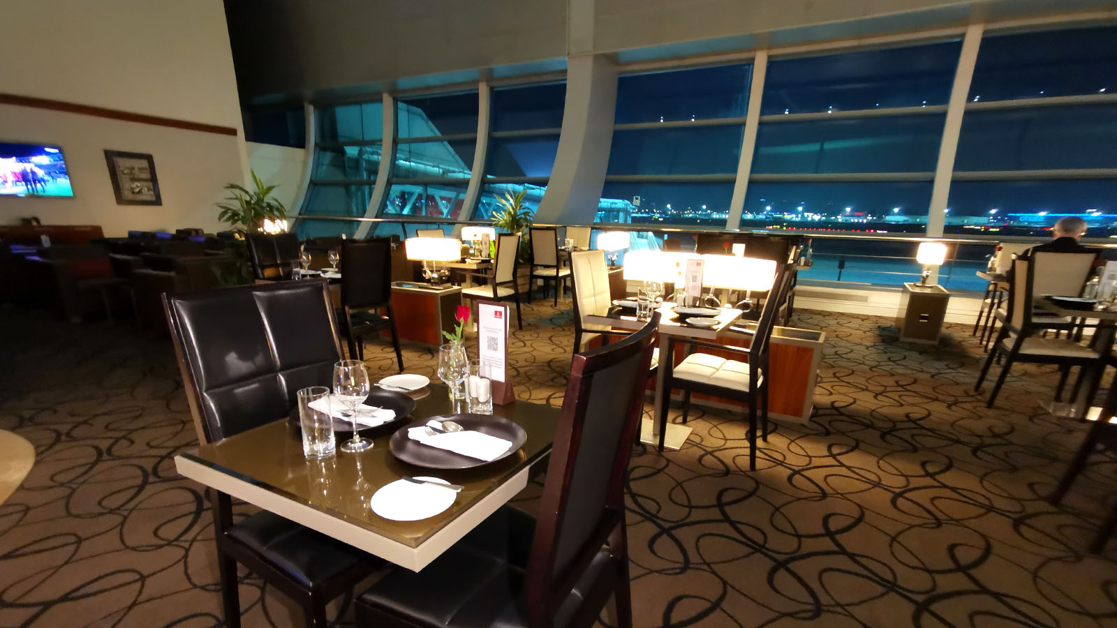 Enjoy a meal in the Emirates First Class Lounge, Dubai Concourse C