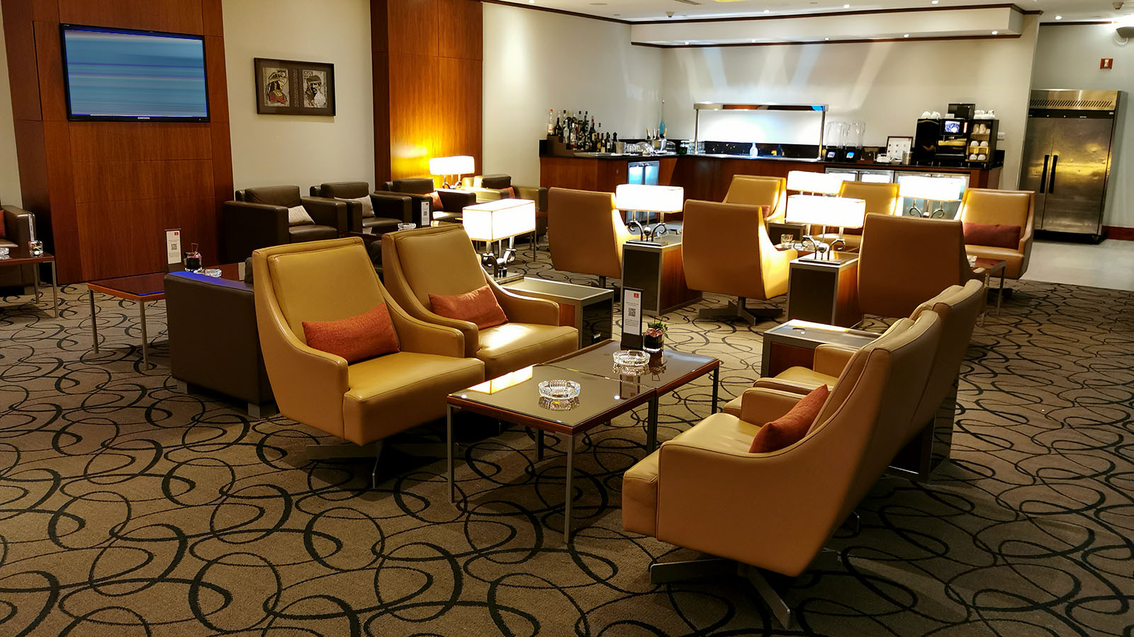 Chairs in the Emirates First Class Lounge, Dubai Concourse C