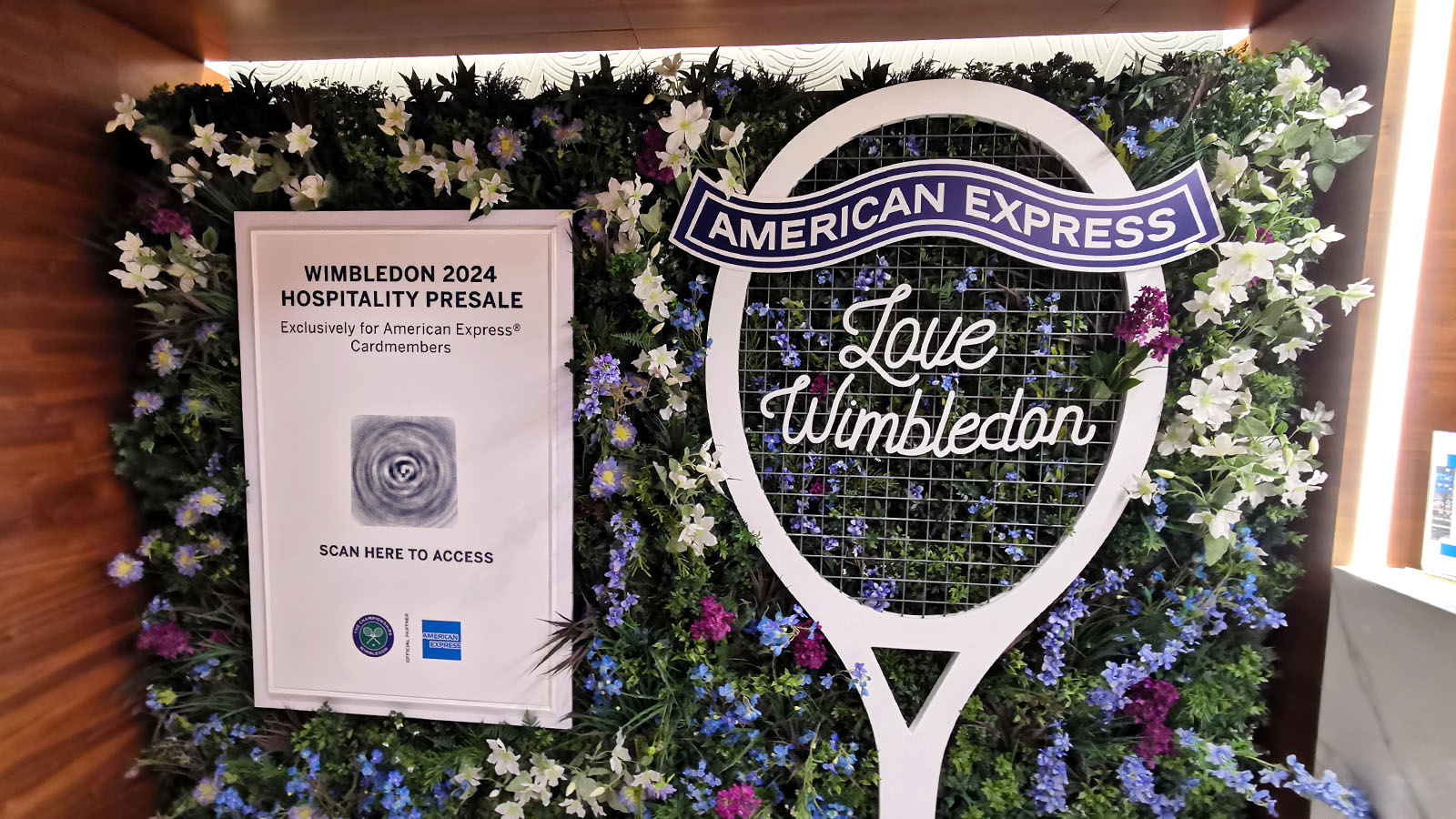 Tennis information in the American Express Centurion Lounge, London Heathrow