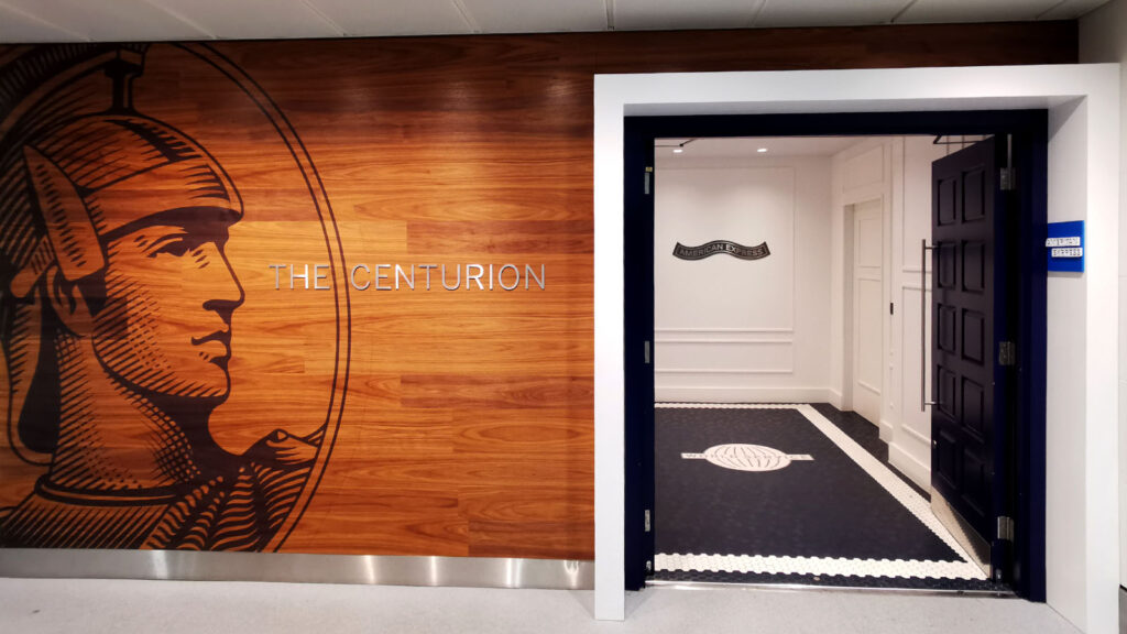 Entry to the American Express Centurion Lounge at London Heathrow