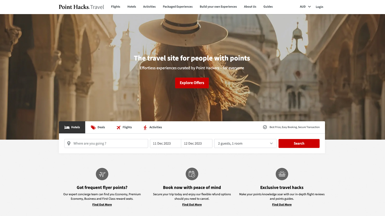 point hacks travel homepage