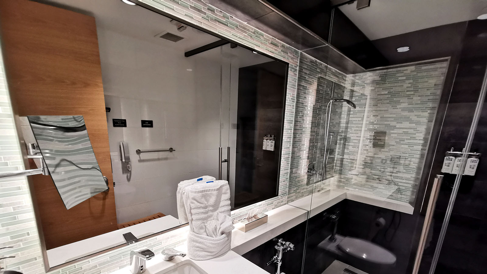 Bathroom in the American Airlines Flagship Lounge, Los Angeles
