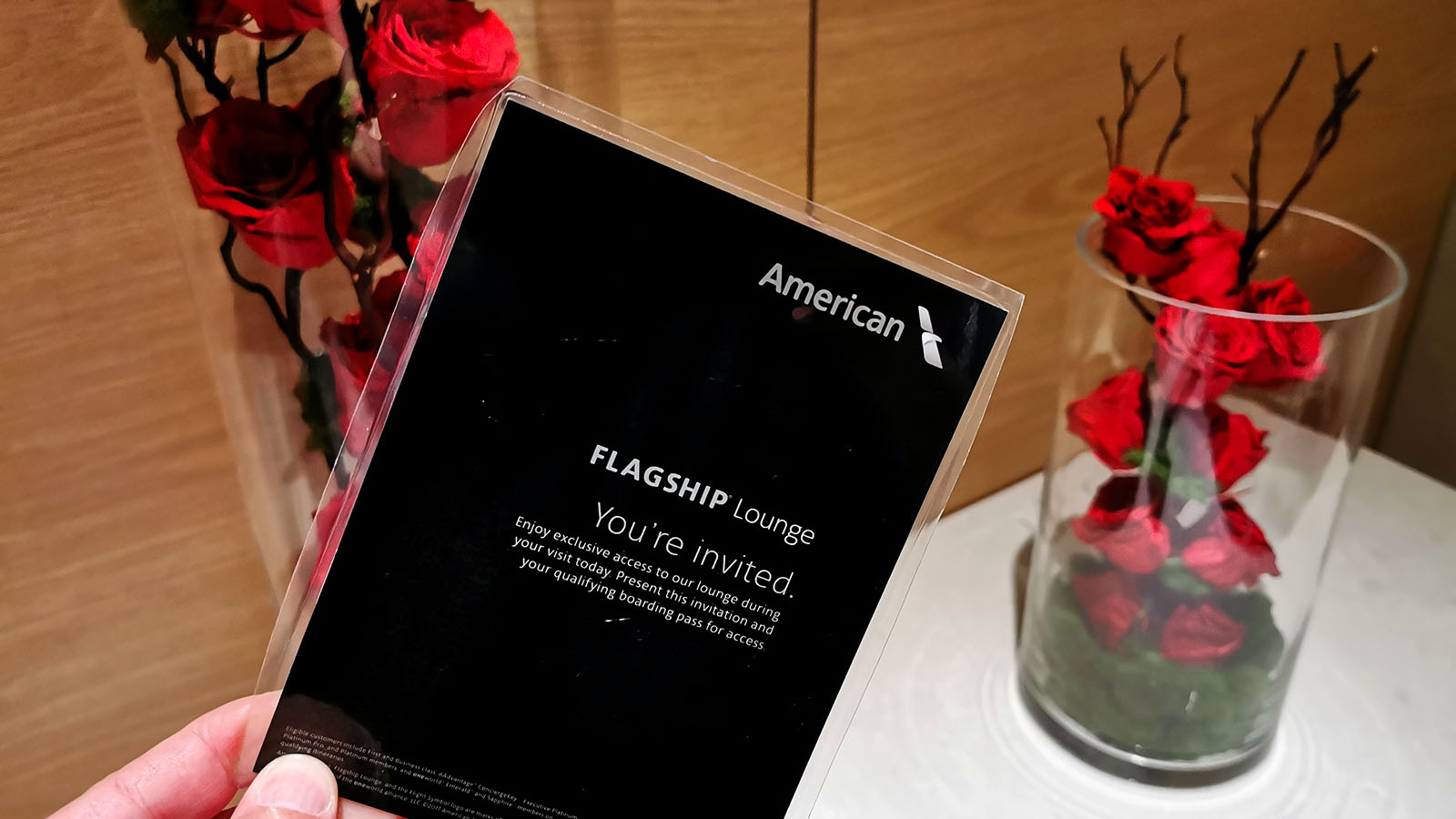 Invitation to the American Airlines Flagship Lounge, Los Angeles