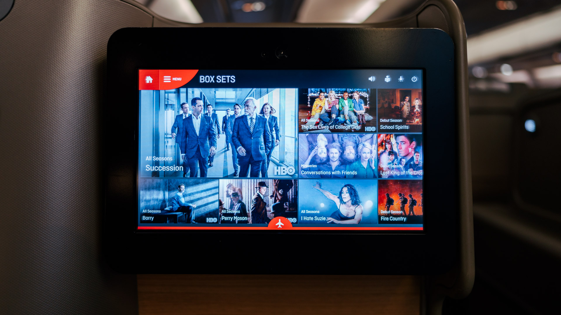 QF80 Business Class movies 2