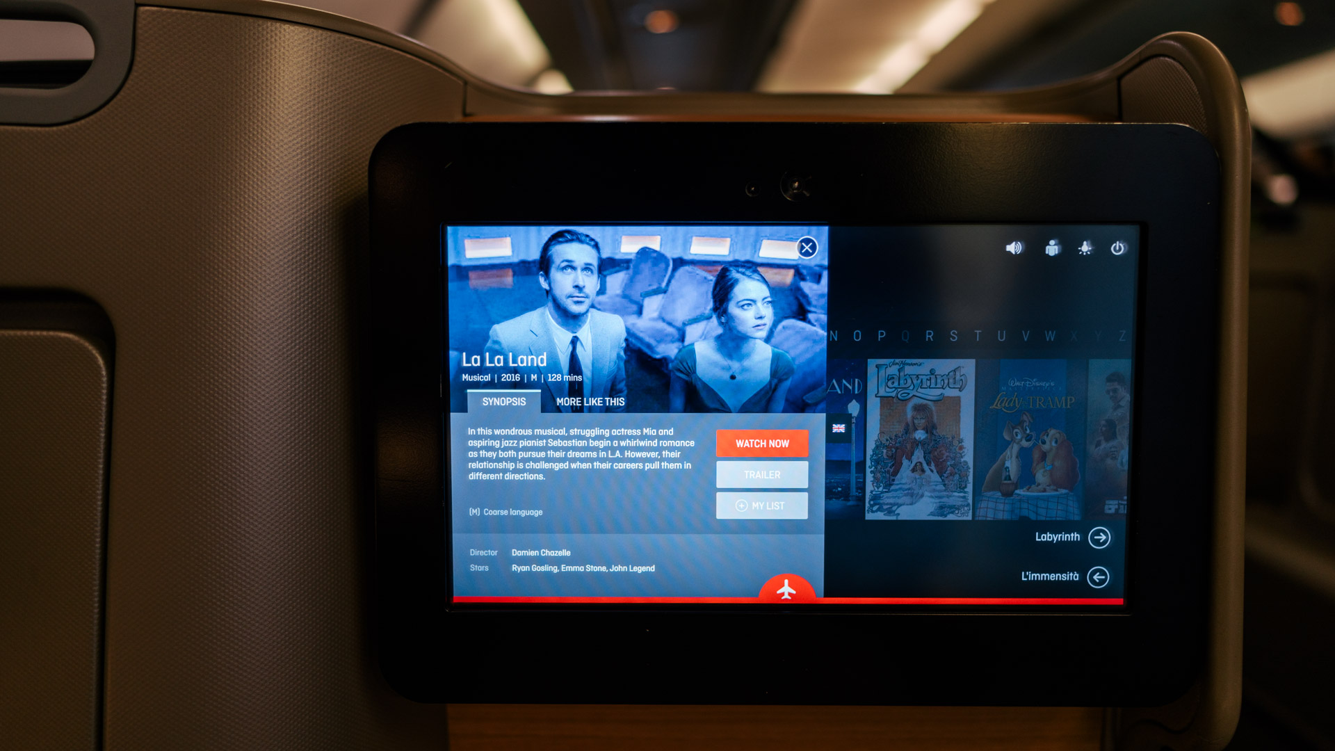 QF80 Business Class movies 3