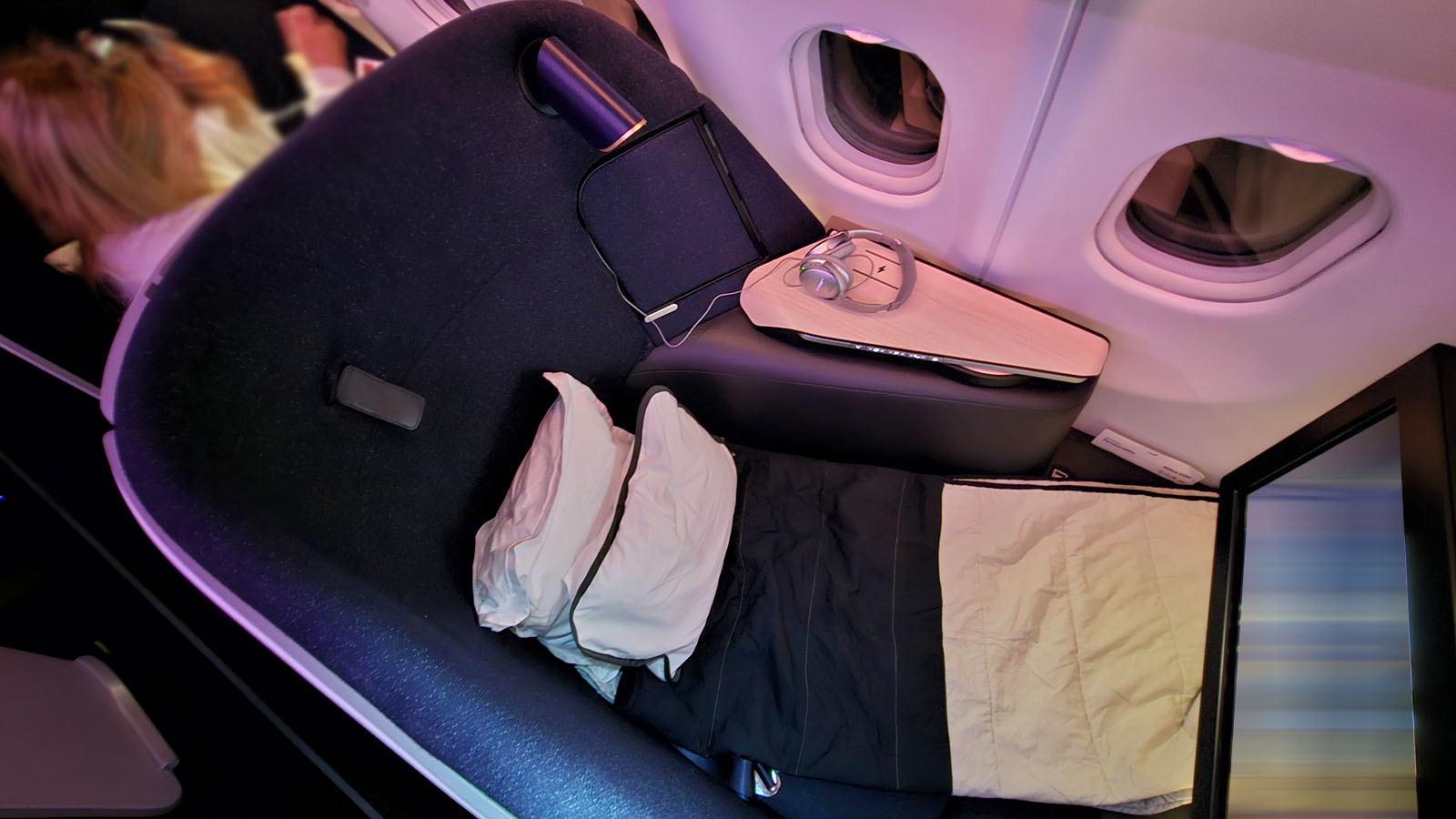 Sleep in Finnair Airbus A330 Business
