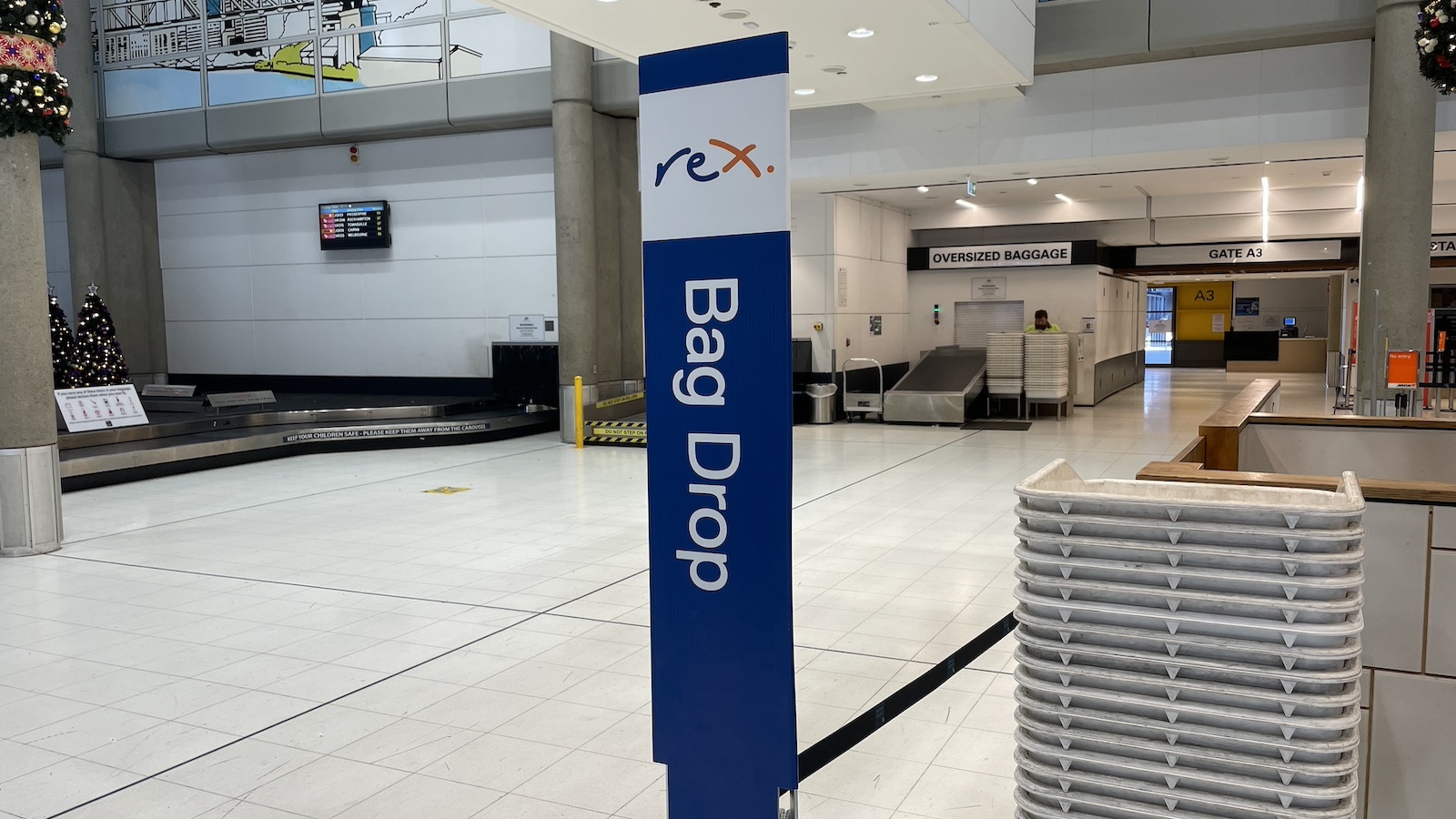 Rex Airlines Brisbane to Sydney Brisbane Airport Bag Drop Sign Point Hacks