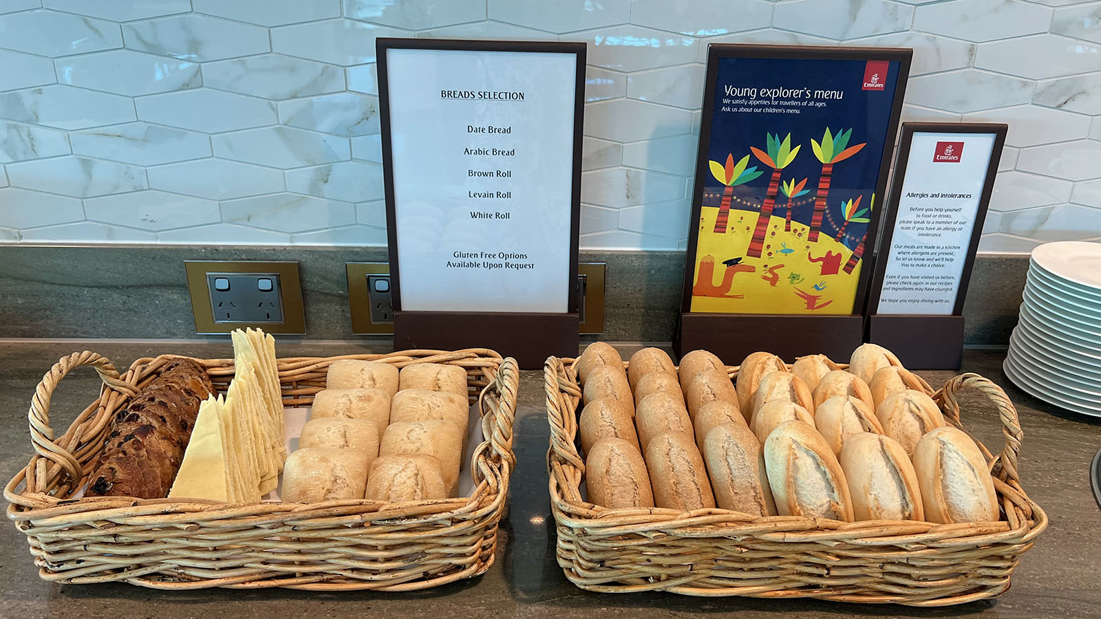 Breads in the Emirates Lounge, Melbourne
