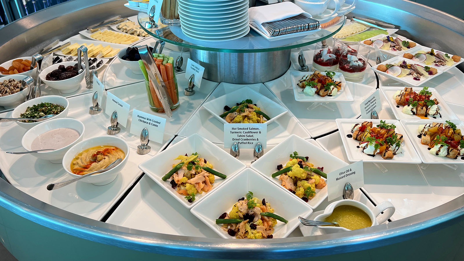 Chilled food in the Emirates Lounge, Melbourne