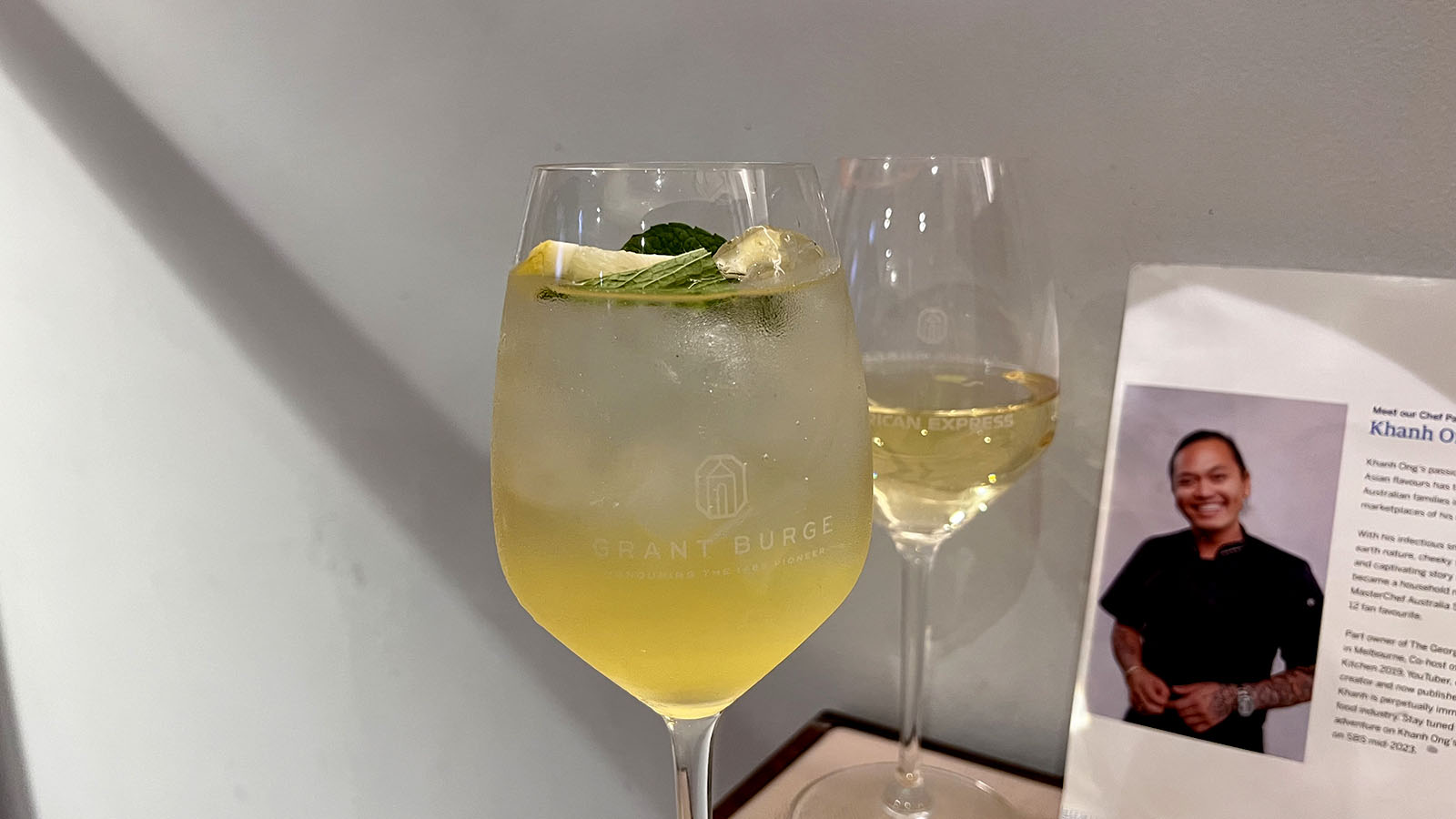 Limoncello mix in the Amex Centurion Lounge, Melbourne