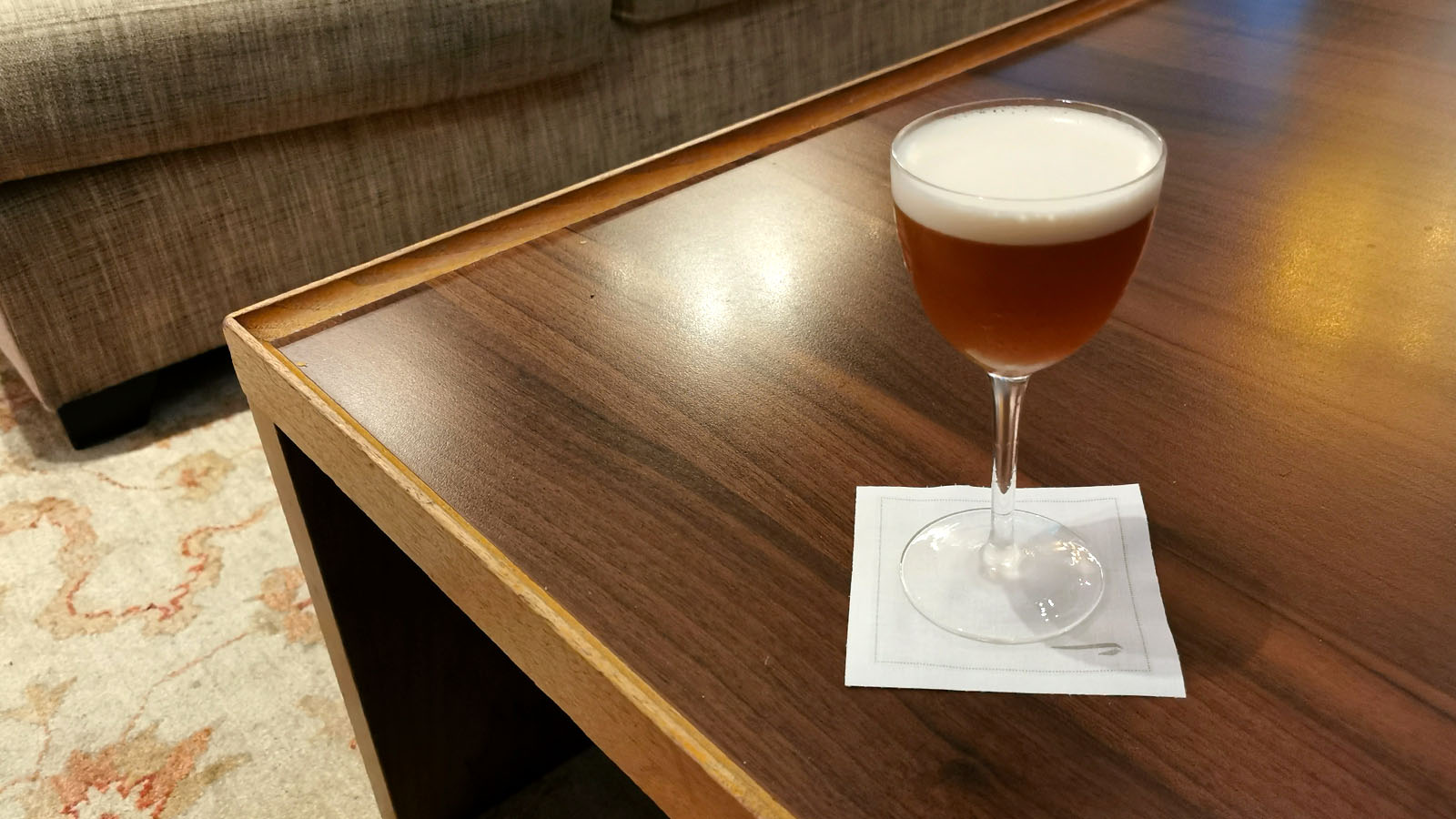 Cocktail in the BA Concorde Room at London Heathrow