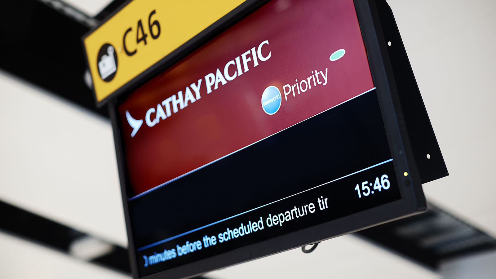 Cathay Pacific First Class check-in at London Heathrow