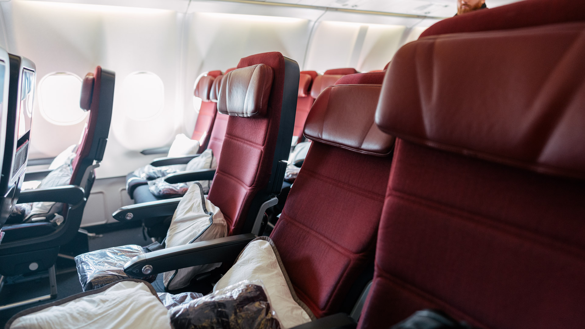 Qantas Airbus A330 Economy Class seating recline