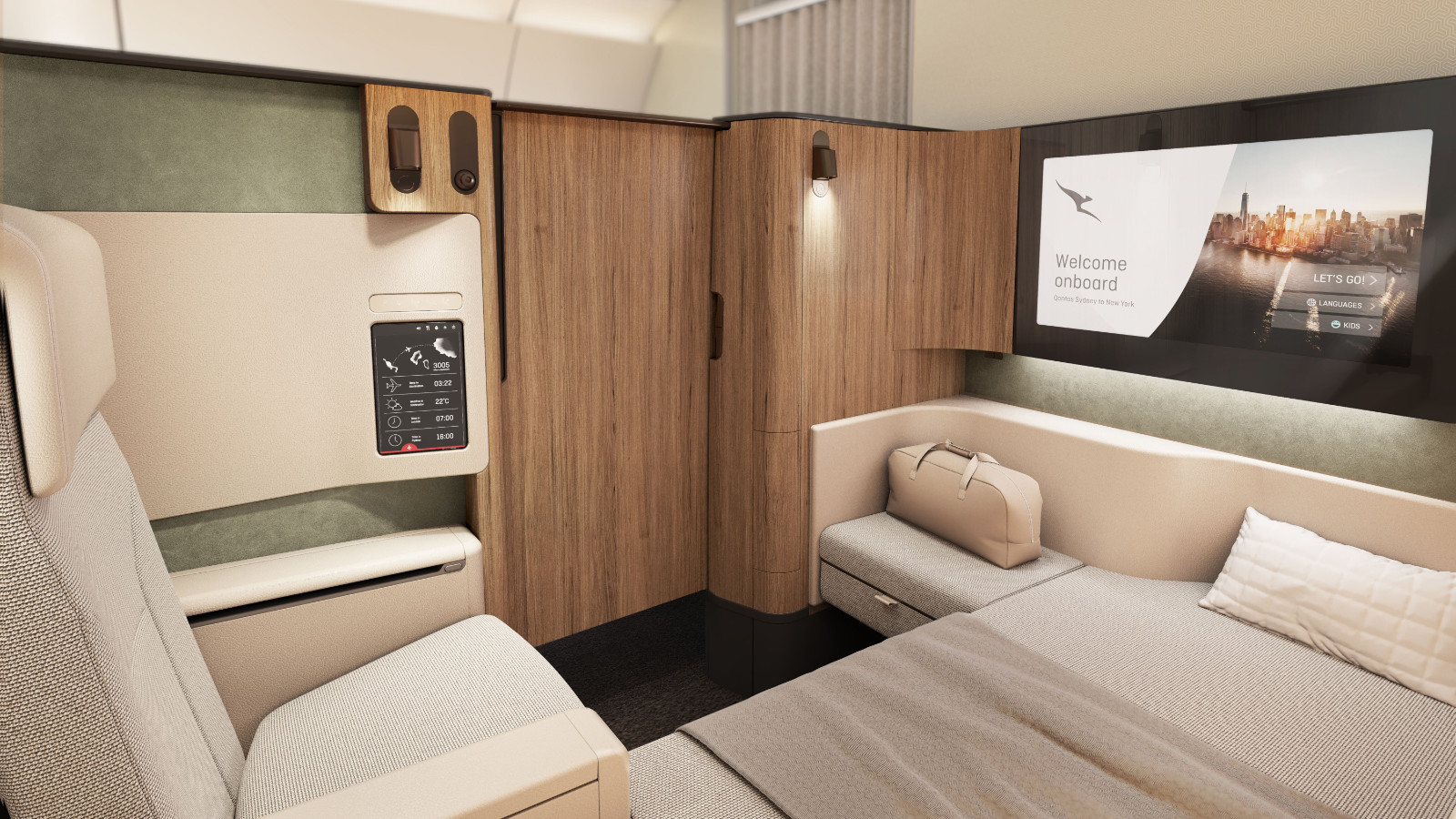 Qantas Airbus A350 First Class cabin concept