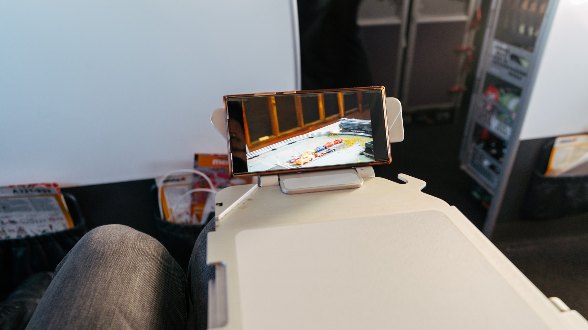 Jetstar Airbus A321neo front row phone holder