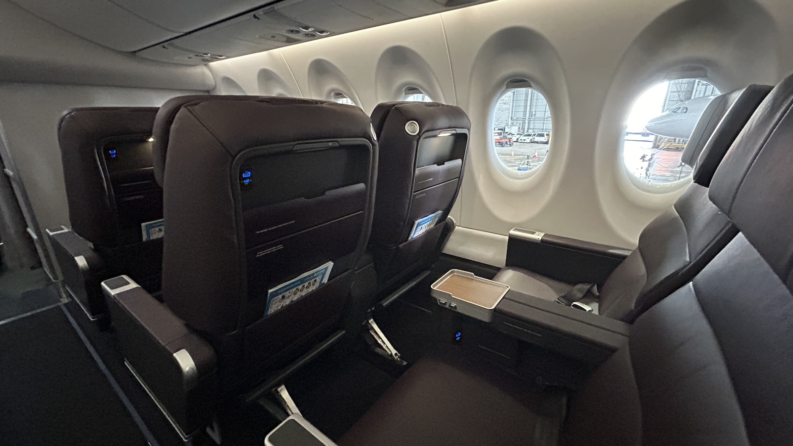 Qantaslink A220 Business Class Seats Rear View Angle Point Hacks by Daniel Sciberras
